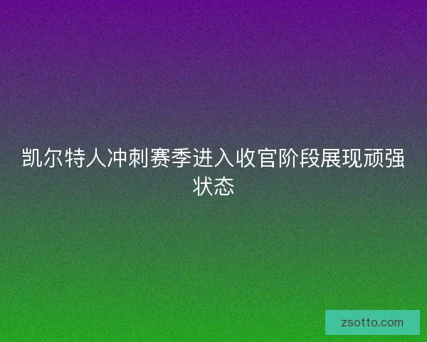 凯尔特人冲刺赛季进入收官阶段展现顽强状态